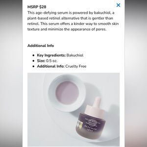 NIB Beekman 1802 Dream Booster Bakuchiol Better Aging Serum